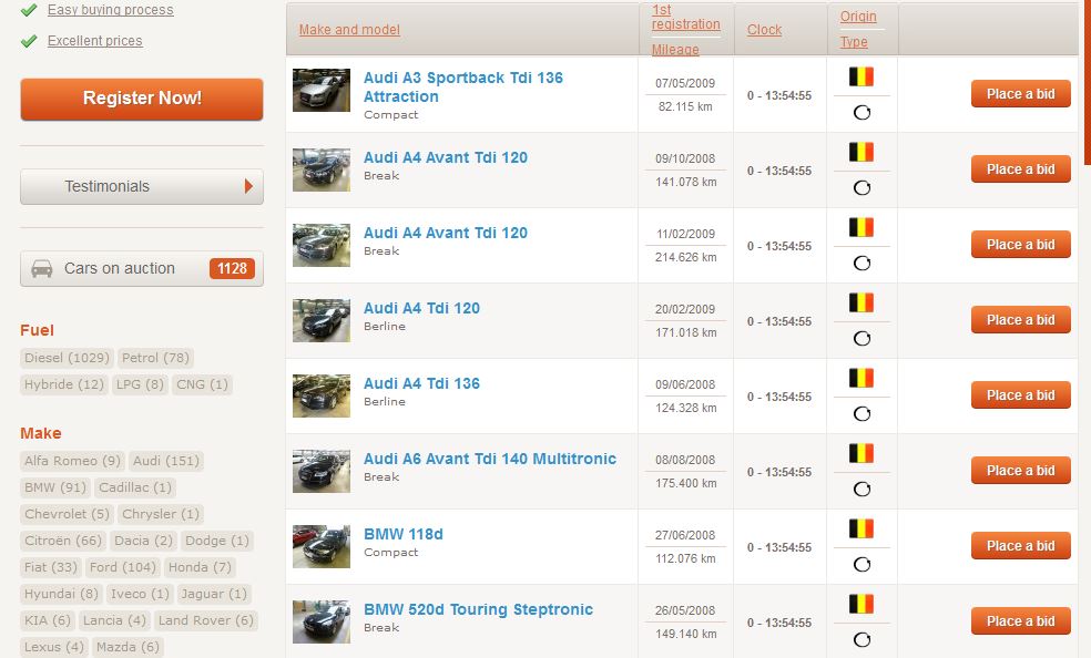 used cars for sale in belgium list of love