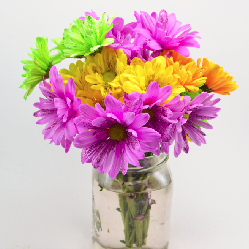 iLoveToCreate Blog Easy Glittered Flower Bouquet