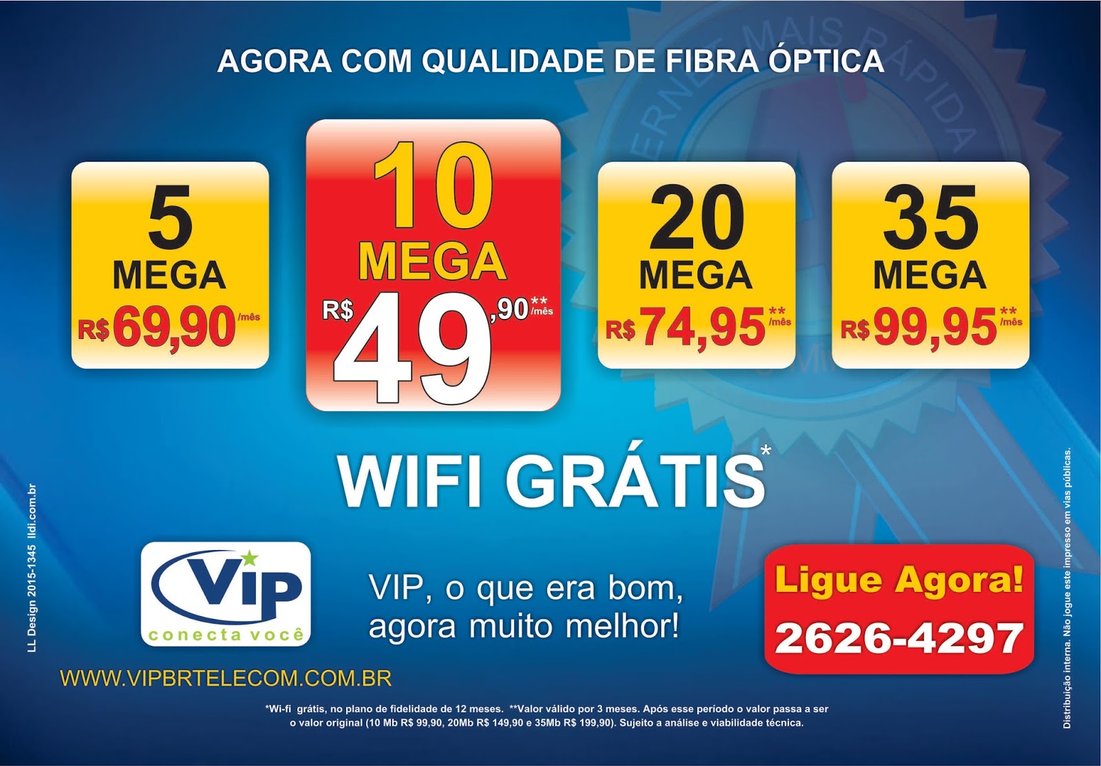 LL Design Gráfico Panfleto Banda Larga VIP