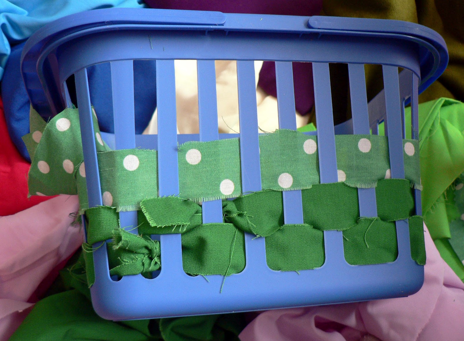 How to No Sew Scrap Fabric Basket Bless This Mess