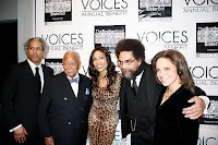 Lazarre-White, Executive Director & Co-Founder of BHSS with honorees, David Dinkins, Rosario Dawson, Cornel West and host, Soledad O’Brien.  Voices 7 took place at Espace on May 5, 2011 in New York City.