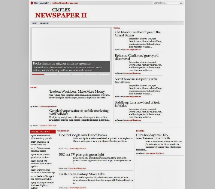 Simplex Newspaper II - An advance version of old Newspaper template