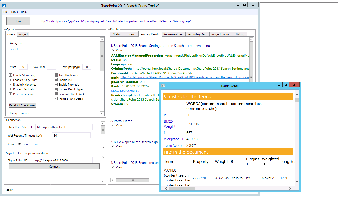 Sharepoint 2013 search query tool home