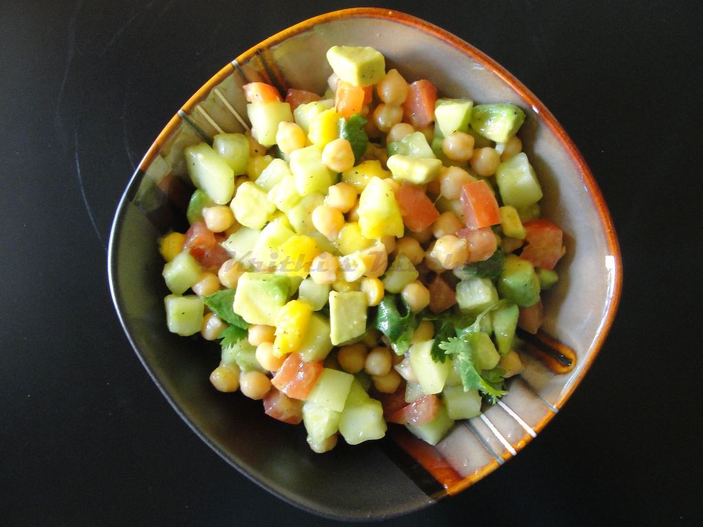 Krithi's Kitchen Chickpea Tropical Salad Summer Salad Recipes