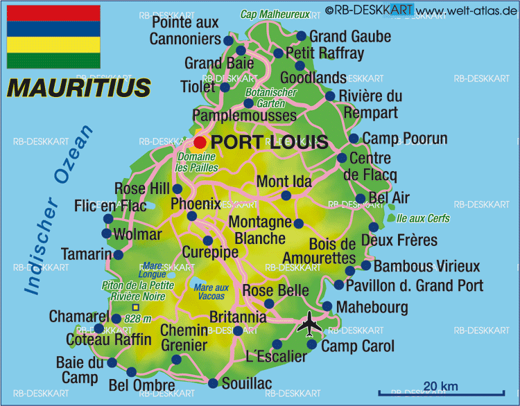 Mauritius-Karte