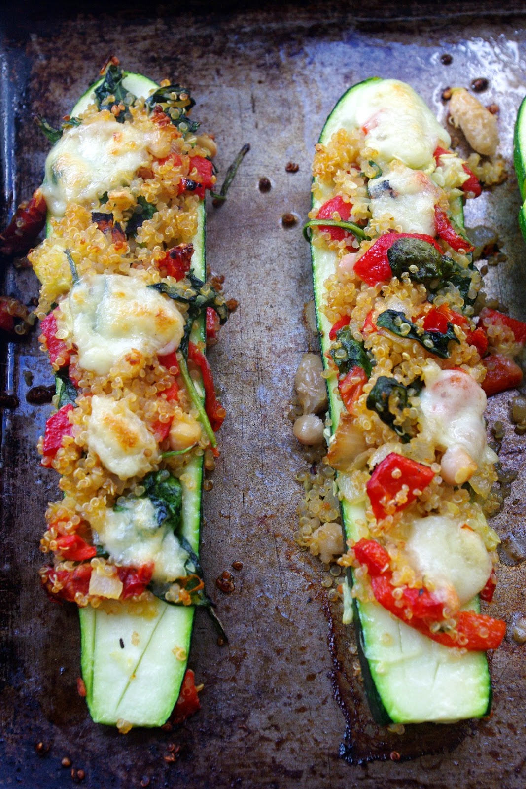 the nOATbook Recipe Italian Stuffed Zucchini