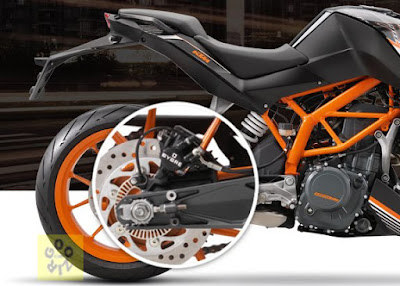 Rem belakang KTM Duke 250 www.goozir.com