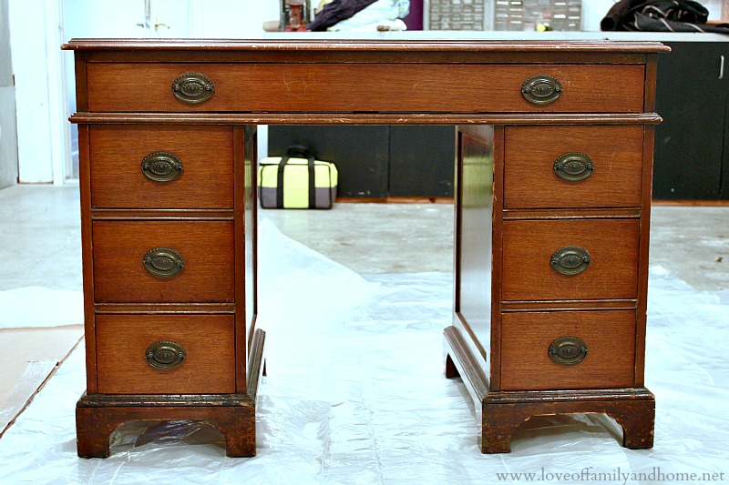 Goodwill Desk Makeover Love of Family & Home