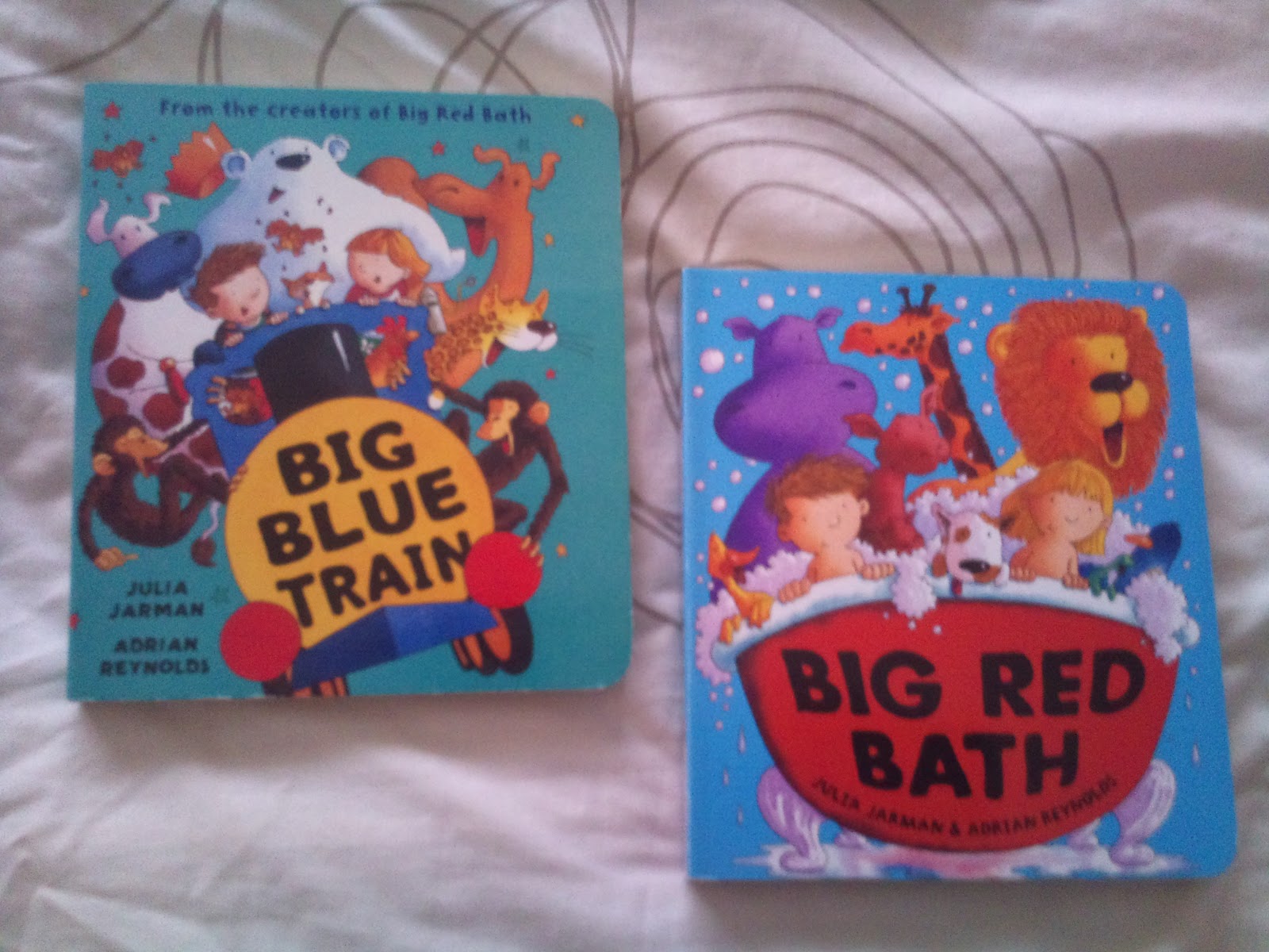 Big Blue Train & Big Red Bath Children's Book Review Fun 4 Kid