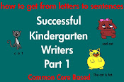 Kindergarten Writing Sentences, Words and Letters Common Core Based
