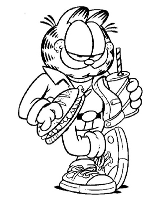 Garfield Coloring Pages - Colouring for Kids