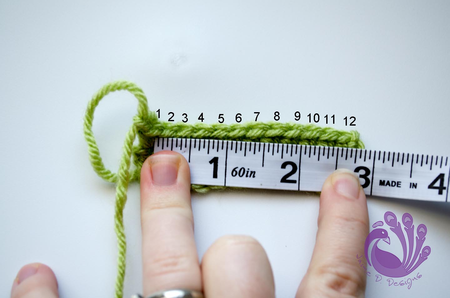 Jaime D. Designs Crochet 101 How to check Gauge