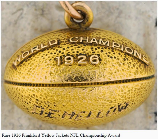 Philly & Stuff Frankford Yellow Jackets 1926 NFL Football Champions