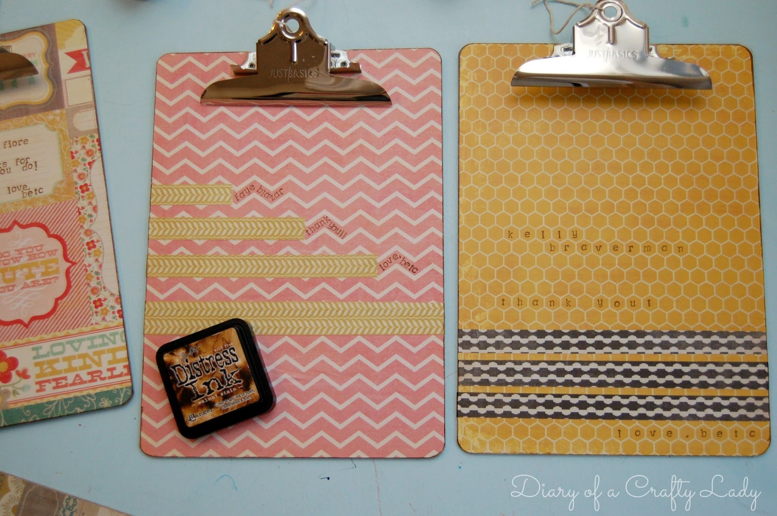 Diary of a Crafty Lady Personalized Clip Boards