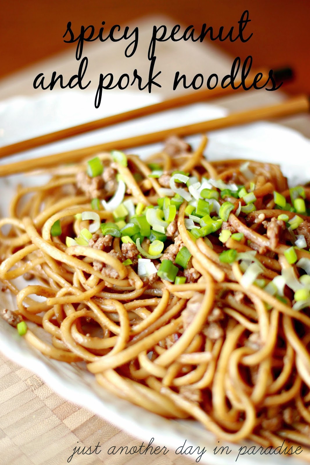 Larissa Another Day Spicy Peanut and Pork Noodles