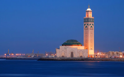 Pemandangan laut di Masjid Hassan II Revolusi Ilmiah - Pemandangan laut di Masjid Hassan II