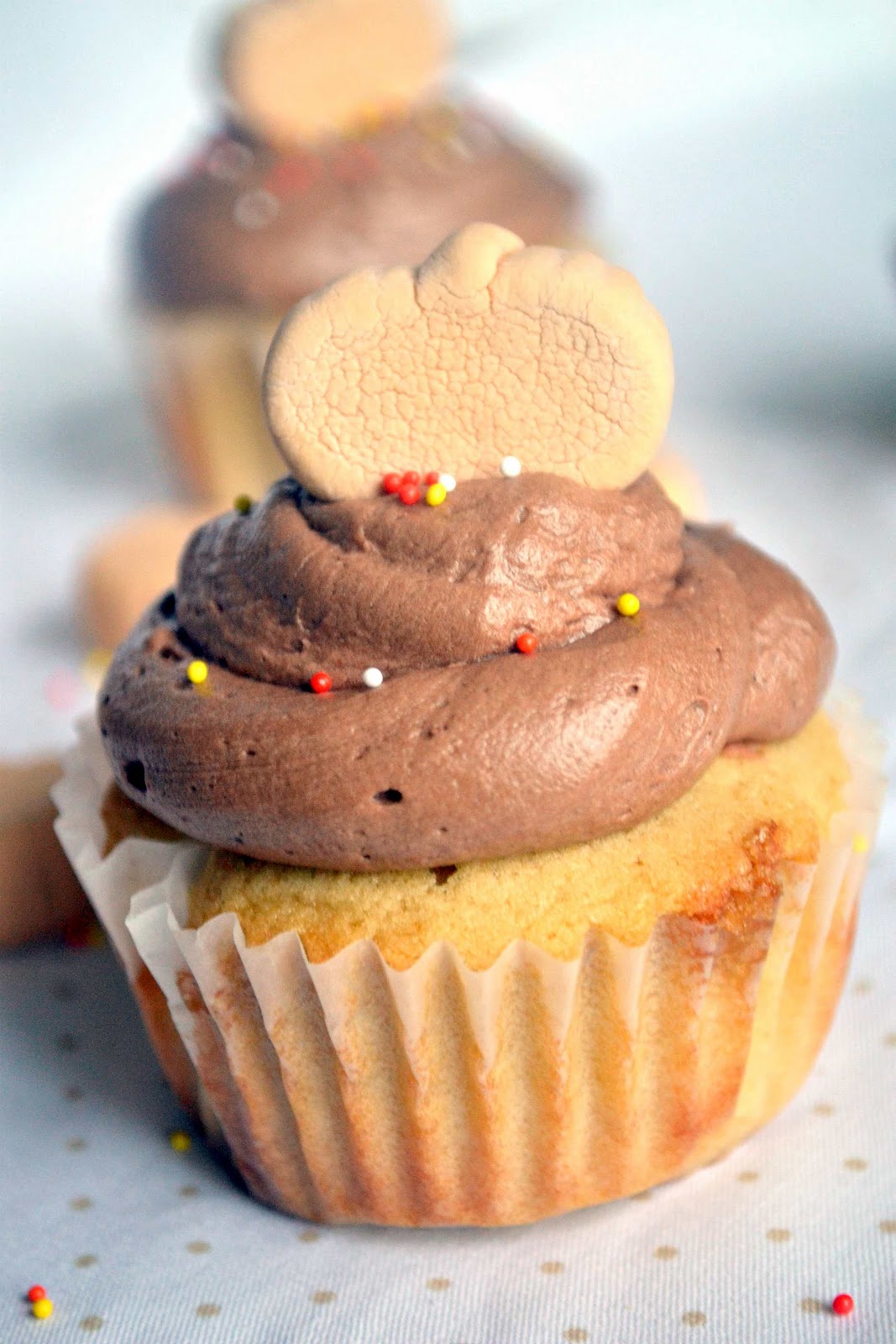 What Katie's Baking Brown Sugar Pound Cupcakes with Fluffy Chocolate