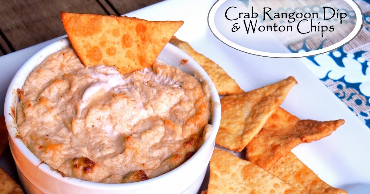 Cooking Creation Baked Crab Rangoon Dip & Homemade Wonton Chips