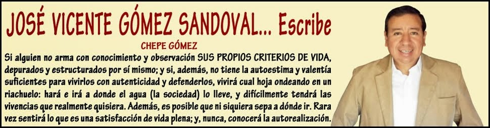 JOSÉ VICENTE GÓMEZ SANDOVAL... Escribe