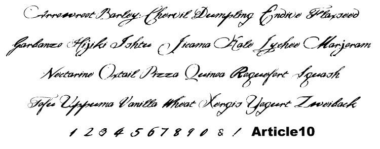 hand script font