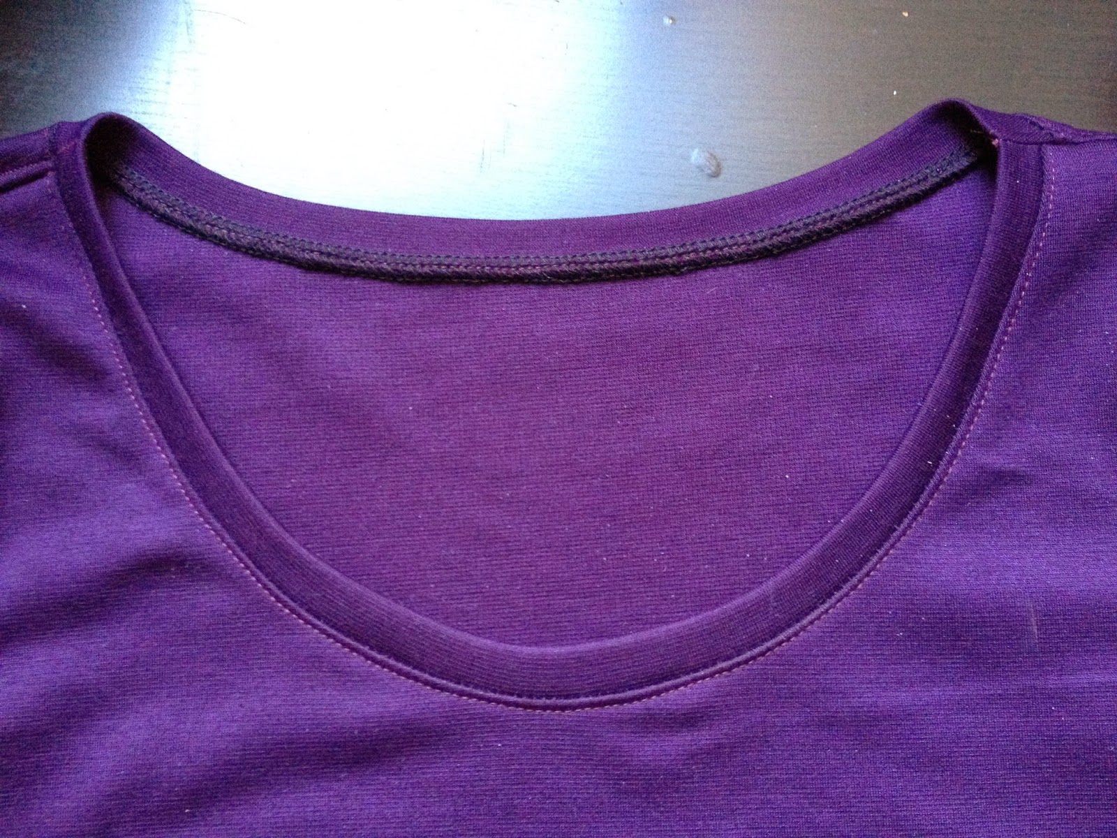 Diary of a Chainstitcher Purple Ponti Knit Lady Skater Dress Sewing Pattern