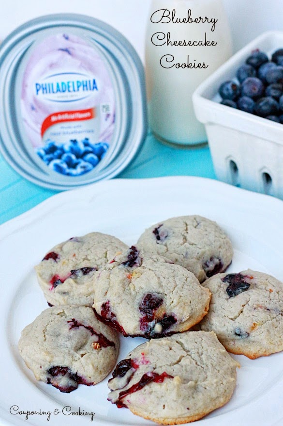 Tobins' Tastes Blueberry Cheesecake Cookies {With Philadelphia Blueberry Cream Cheese}