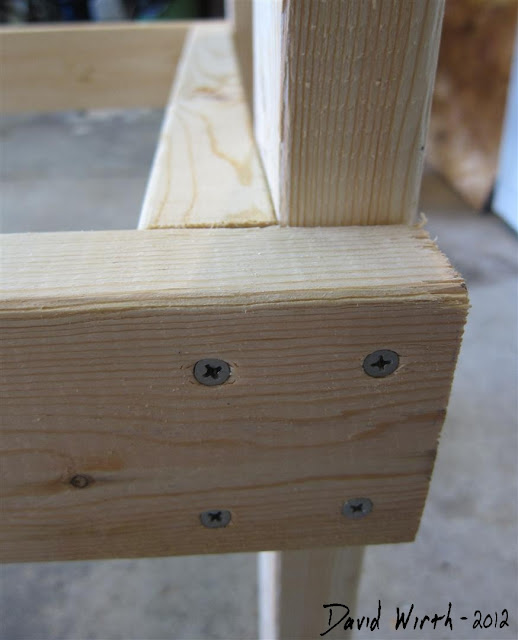 the best way to fit 2x4 at corner, screw, wood, shelf, end, no glue