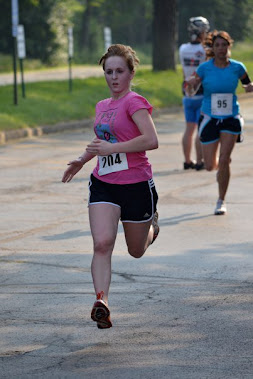 Alexis finishing STRONG at the GWS LULA 5K!