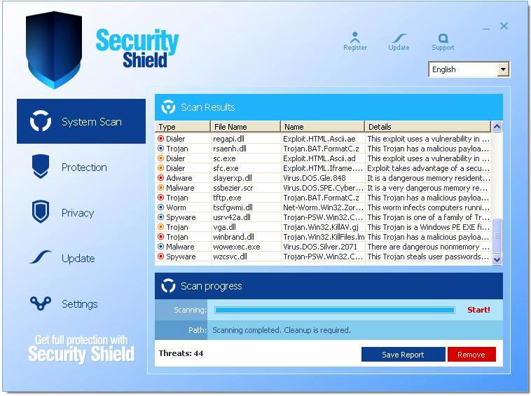 Security Shield virus Winwebsec fake antivirus