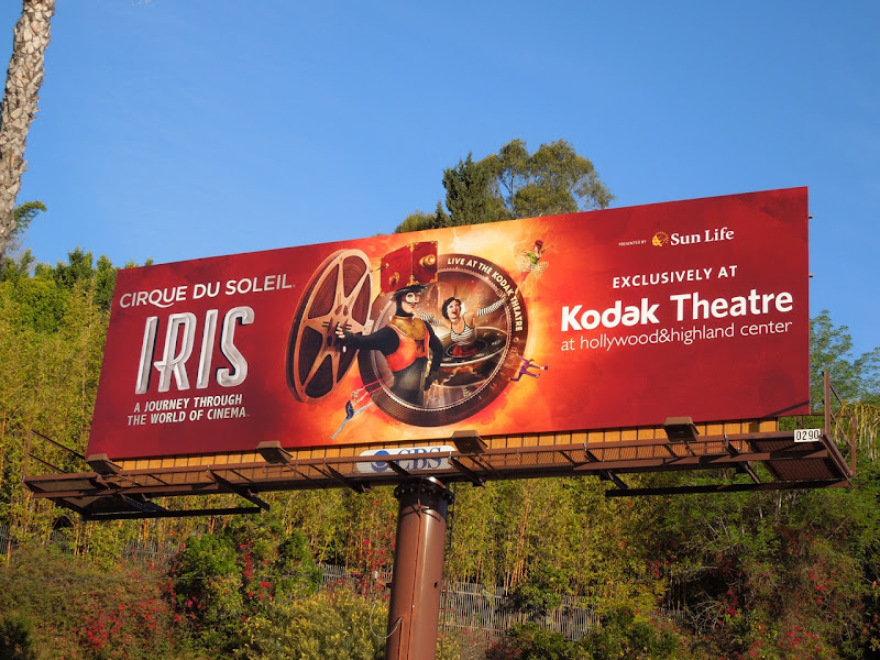 Iris Cirque du Soleil billboard Iris Cirque du Soleil billboard