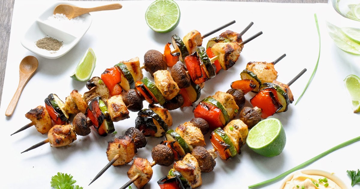 Cooking LSL Chicken Kabobs With Mushrooms, Zucchini And Peppers