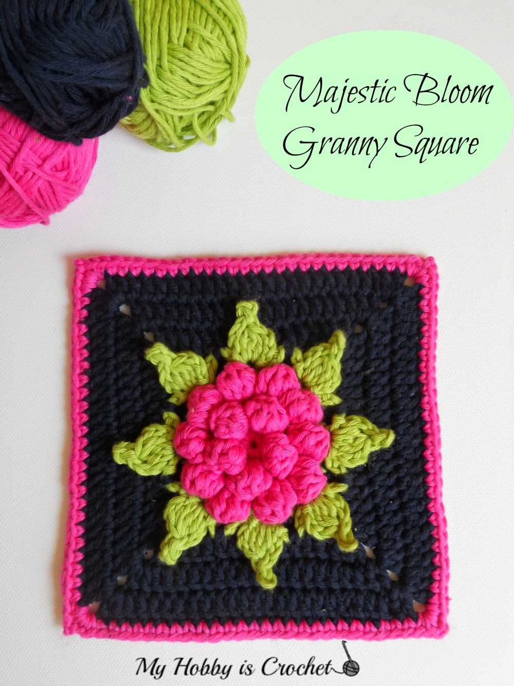 My Hobby Is Crochet Majestic Bloom Granny Square Free Crochet Pattern With Tutorial,Silver Dime Edge