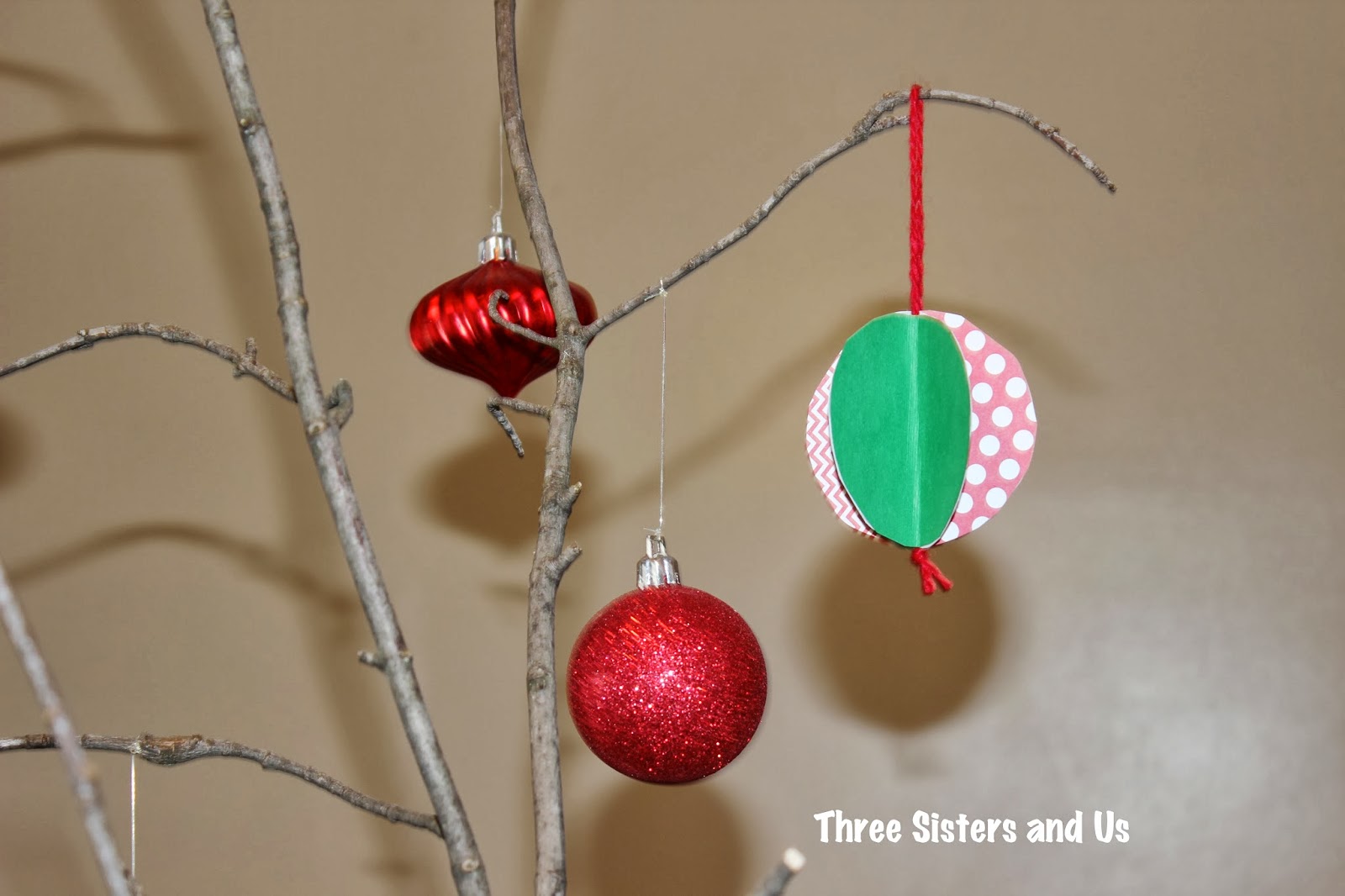 DIY Card Stock Ornament Three Sisters and Us