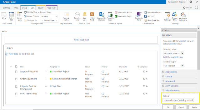 jslink list view sharepoint 2013