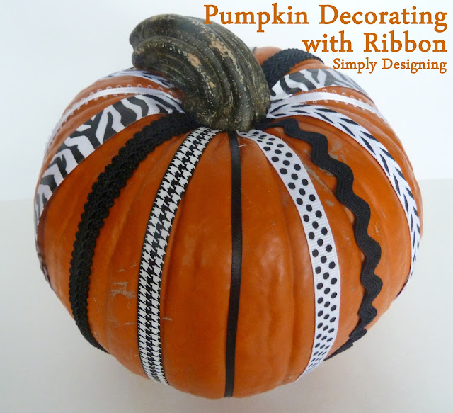 Pumpkin Decorating Ribbon 01a 5 Simple Ways to Carve and Decorate your Pumpkin 12