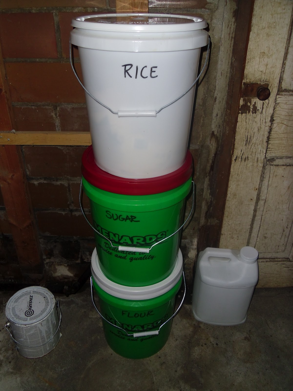 Food Storage Bucket Style Living Life in Rural Iowa