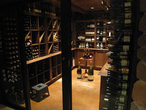 wine rack cellar design