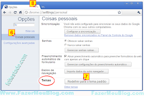 Redefinir tema padrão no Google chrome colocar tema padrao no Google chrome