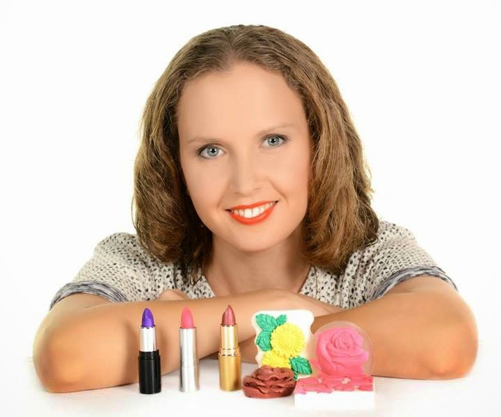 The book author with her creations the 10 reasons to swap your lipstick
