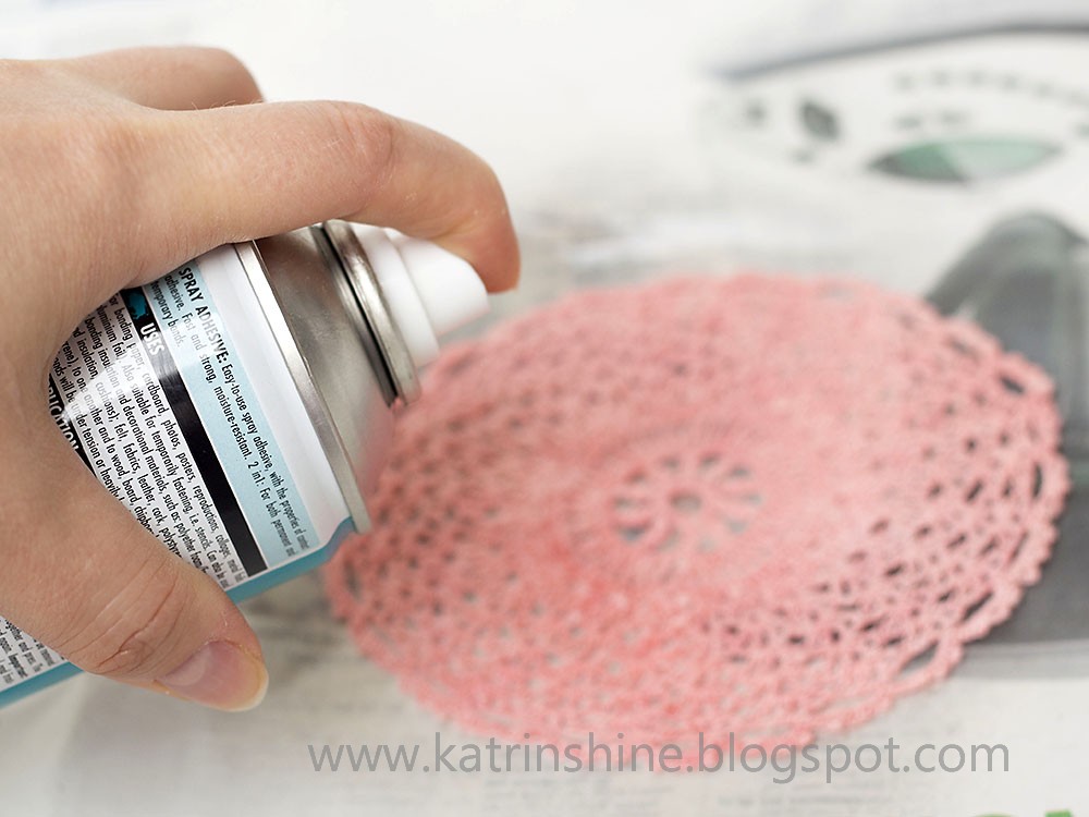 Katrinshine Candle holder from glass jar and doilies