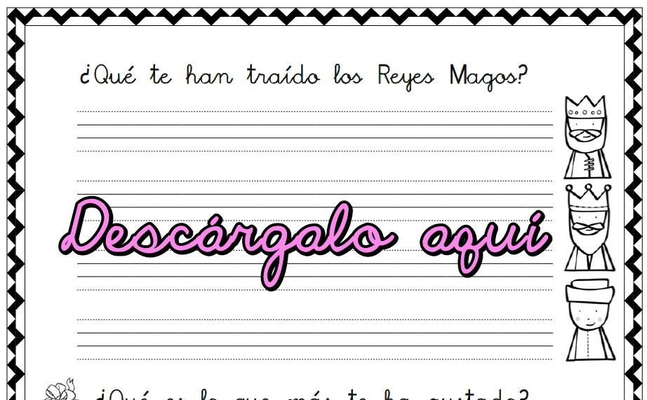 Ficha Que Me Han Traido Los Reyes Magos Burbuja de Lenguaje: ¿Qué te han traído los Reyes Magos?