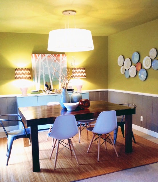 IdeaDesignMake Green Gray Aqua Dining Room