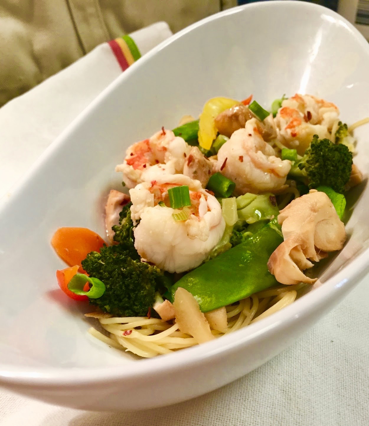 The Baked Alaska Project Alaska Spot Shrimp & Halibut Stir Fry