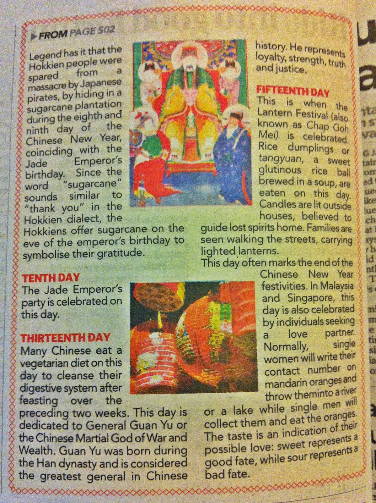Faith Luv 2 Eat N Travel : Significant Days Of The Chinese New Year