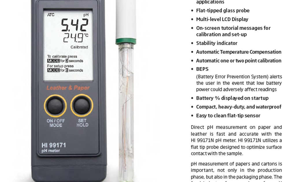 Hanna India Importance of Measurement of pH and Conductivity of