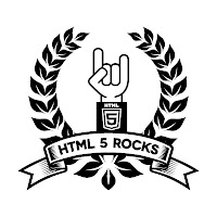 Gambar tangan rock dengan logo HTML5
