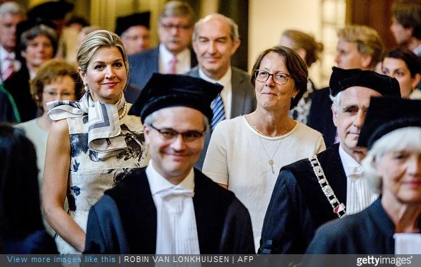 Queen Maxima of the Netherlands attends the induction of Professor Javier A. Couso at the Utrecht University 