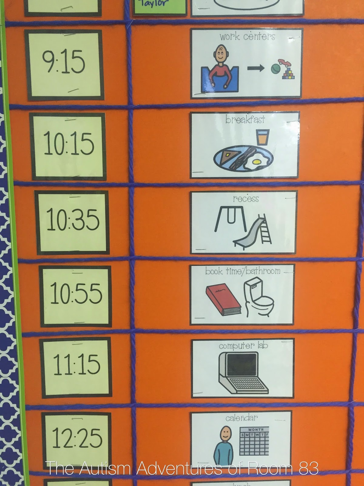 Weekly Visual Schedule Bulletin Board Set Autism Adventures