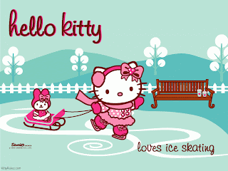 Hello Kitty Christmas desktop wallpaper background 1024x768