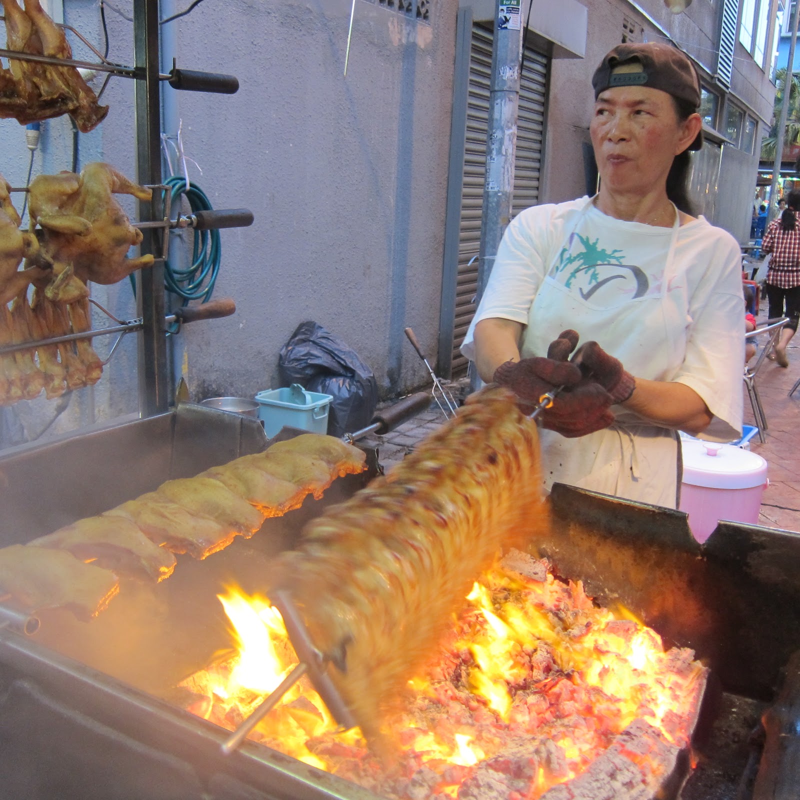 Chicken BBQ Meldrum Walk in Downtown Johor Baru, Malaysia Johor Kaki